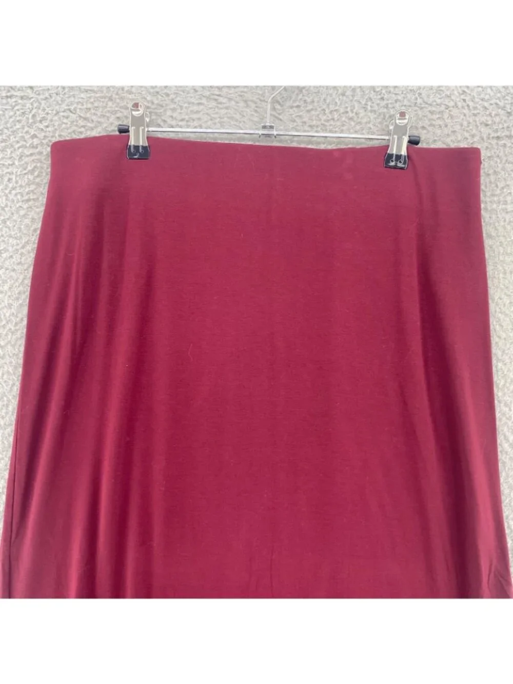 J Jill Skirt Womens Medium Wearever Burgundy Stretch Knit Midi Straight Career